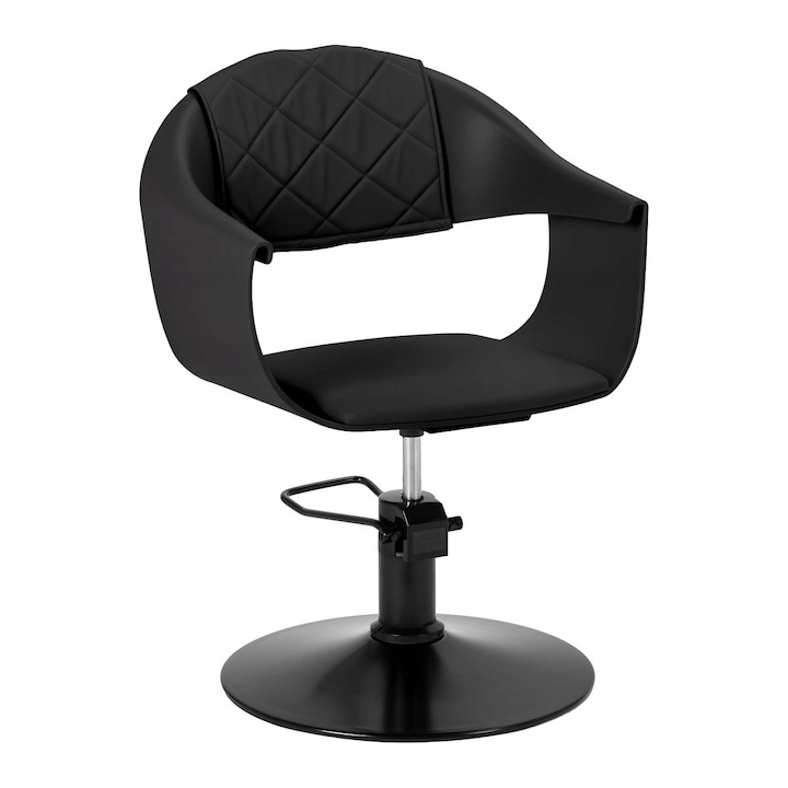 Fotel fryzjerski Activeshop Halo, negru, mobilier profesional