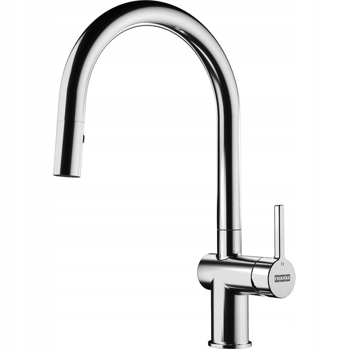 Baterie sanitara Franke Active J cu dus extractabil, crom, inaltime 388mm, economisire apa