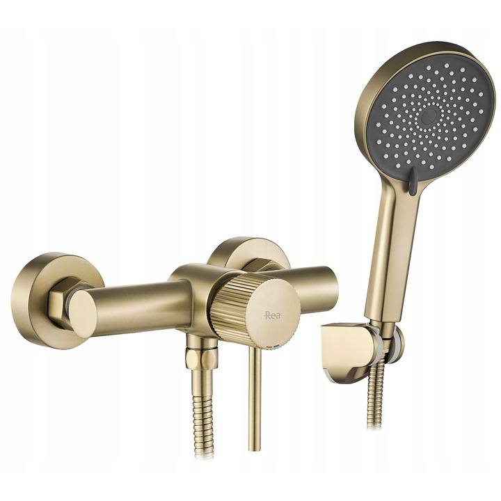 Душ батерия, Rea, LUNGO STRIPE, златен мат, 110мм, 1/2 инча
