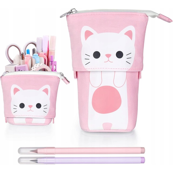 Piornik VICLOON set, design pisica, multicolor, 20x10cm