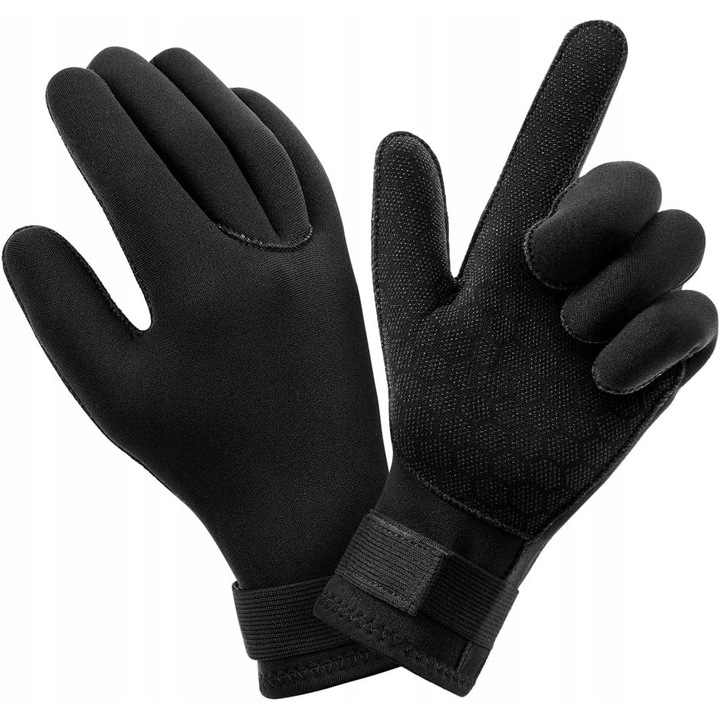 Sportkesztyű, 3 mm, neoprén, termikus, csúszásmentes, búvárkodáshoz és vízi sportokhoz, univerzális