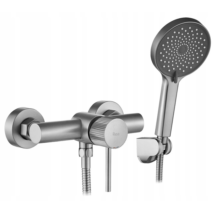 Смесител за мивка Lungo Stripe, стенен монтаж, инокс, 110мм, 1/2"