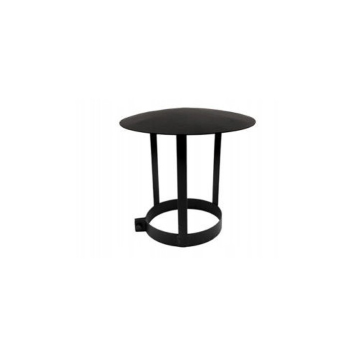 Daszek pentru rura de fum, Stahl System, fi 160mm, 2mm grosime, negru