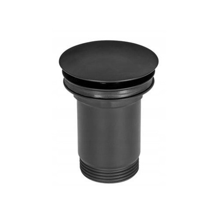 Korek KLIK-KLAK pentru chiuveta cu preaplin, DIAMOND, negru, 68mm, 1.1/4"