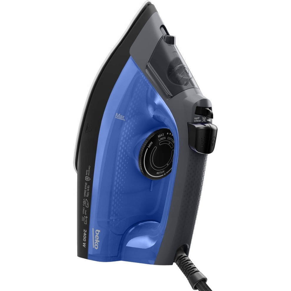 Fier de calcat cu abur Beko SIM 3024 B 2400W, ceramica, 100g/min, negru, 220ml