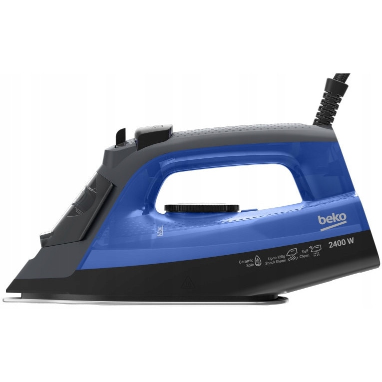 Fier de calcat cu abur Beko SIM 3024 B 2400W, ceramica, 100g/min, negru, 220ml