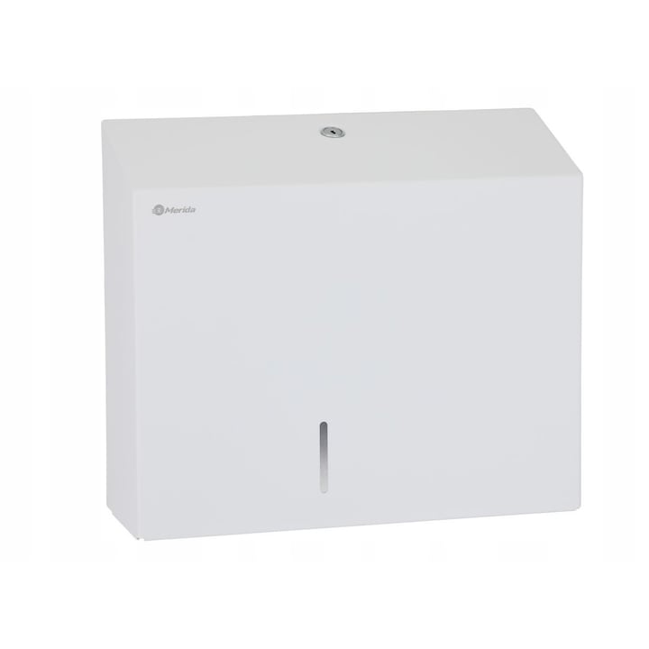 Dispenser pentru hartie, Merida, 28,5x32,5cm, alb, capacitate maxima 23cm