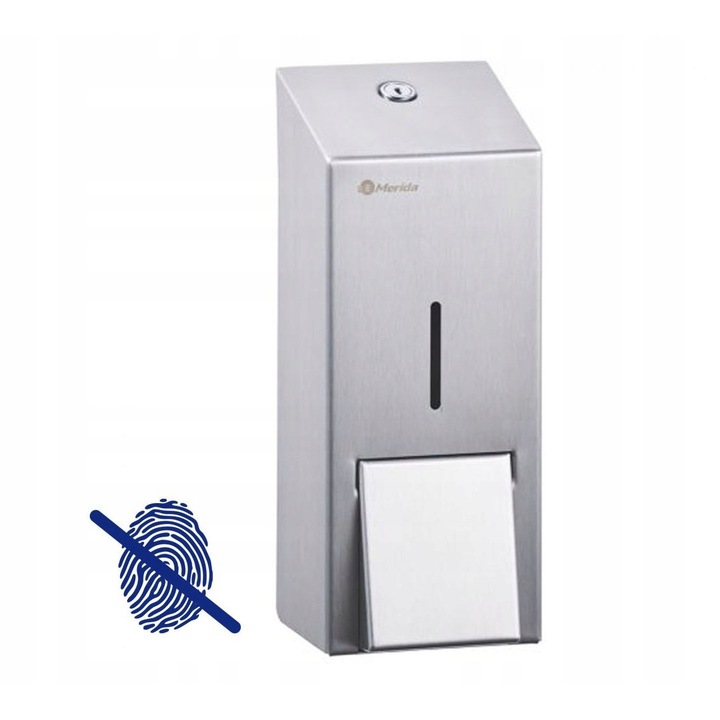 Dispenser de sapun spumant MERIDA, 700g, inox mat, 26x10,4x10,2cm, Anti-FingerPrint