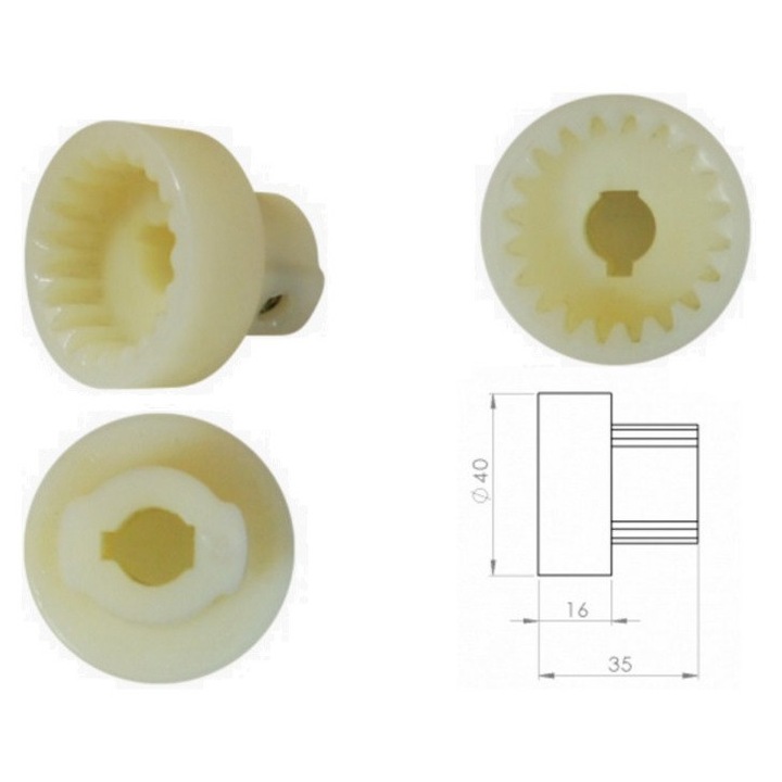 Ambreiaj motor adagolóhoz kazánhoz, Galmet, motor kuplung, átmérő 11mm