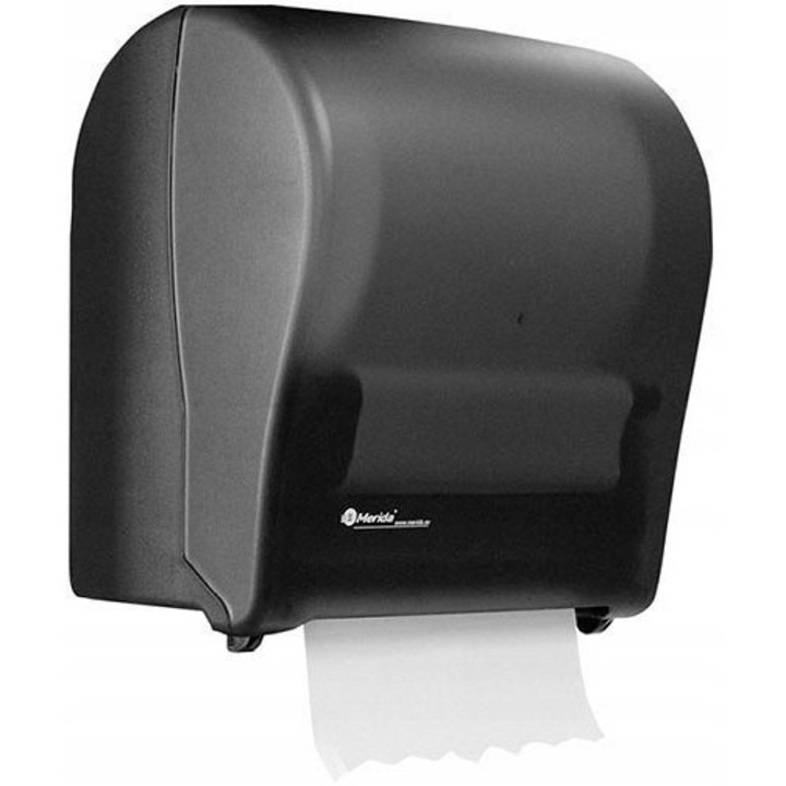 Dispenser prosoape Merida Solid Cut, mecanic, 31x34x20,5cm, negru mat