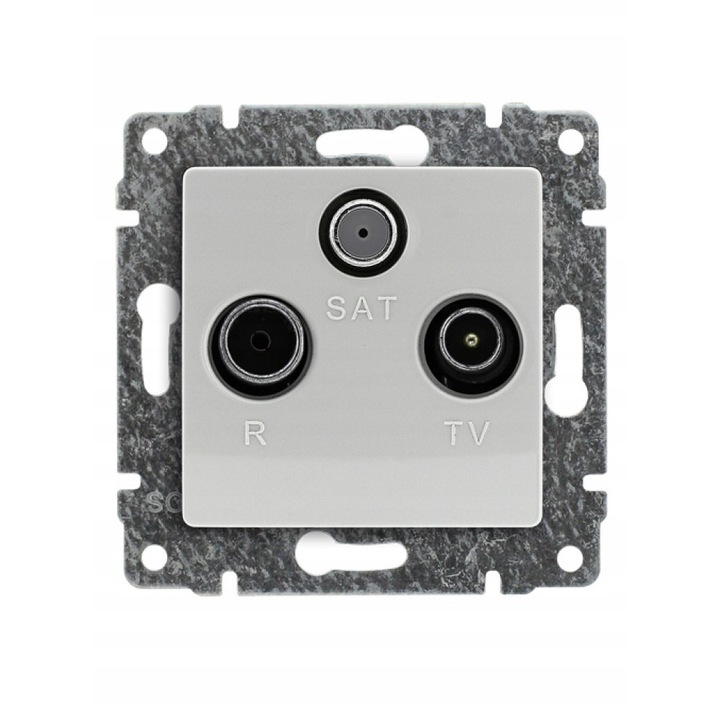 Prize satelitara, Kos, model Vena, alb, cu gauri pentru montaj