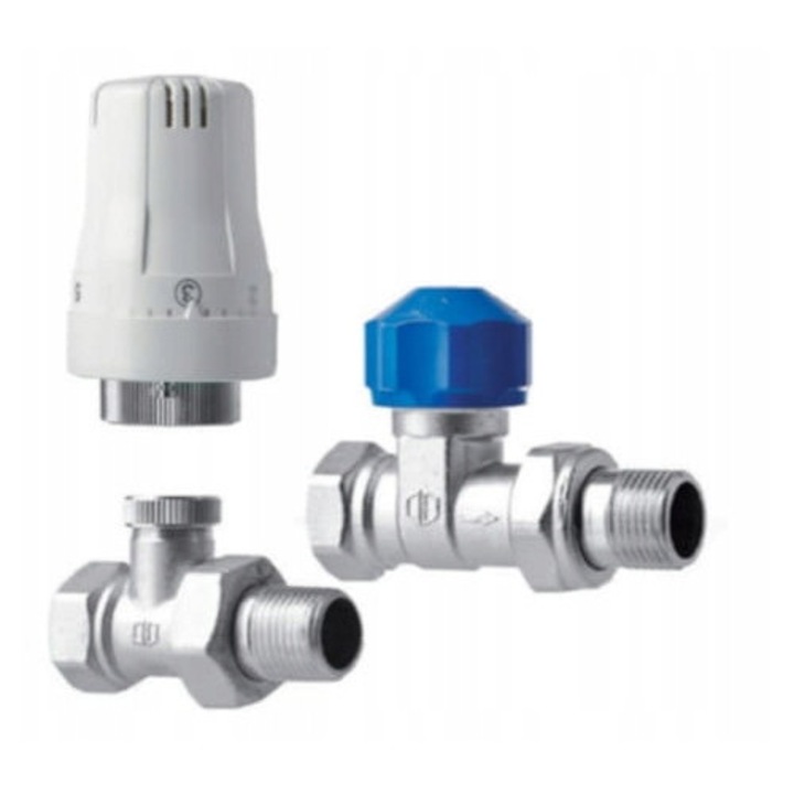 Set accesorii calorifere, Schlosser, DN15, termostatic, 3/4 inch, 0.607 kg