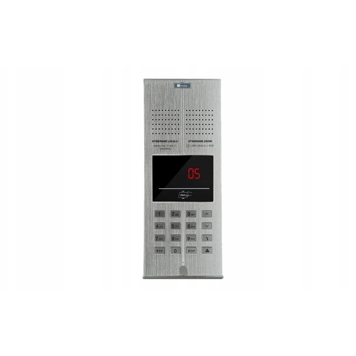 Panou interfon digital Genway WL-03NL-V2, 4 utilizatori, panou din aluminiu, montaj subtire, 331x134x45mm