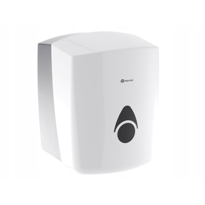 Dispenser pentru prosoape de hartie Merida COMO, alb, 31.8x24.1x22.5cm, cu incuietoare, set complet de montaj