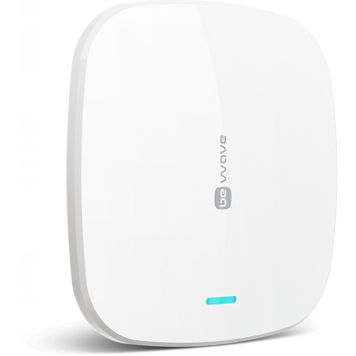 Controler sistem wireless Satel Smart HUB PLUS BE WAVE GSM, compatibil ABAX 2, port Ethernet si Wi-Fi dual-band 2.4/5 GHz, suport 128 dispozitive, Alb, 1 buc