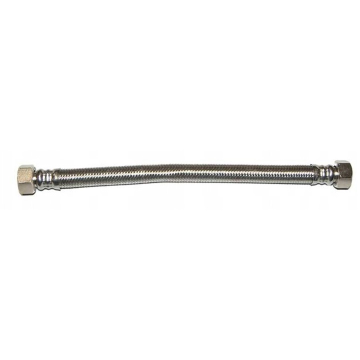 Маркуч за вода Tucai, 1/2"x1/2", 120см, инокс, 13мм вътрешен диаметър, 19мм външен диаметър