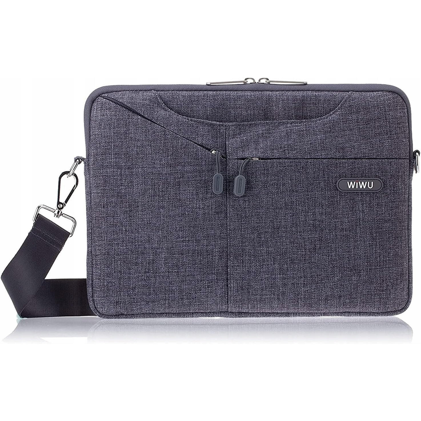 Geanta laptop Wiwu 15.4", gri, material nylon, protectie 360°
