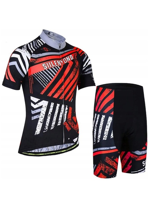 Set ciclism, pantaloni scurti si bluza, multicolor, M INTL