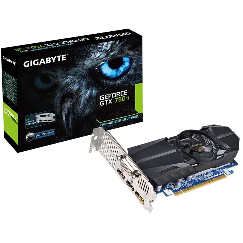 Placa video Gigabyte NVIDIA GeForce GTX 750 Ti OC, 2048MB, GDDR5, 128bit,  2x HDMI, 1x DVI, 1x Display Port - eMAG.ro