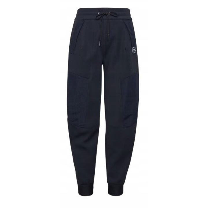 Pantaloni sport dama, jogger, albastru marin, material tehnic, talie medie-joasa, picior conic, M INTL