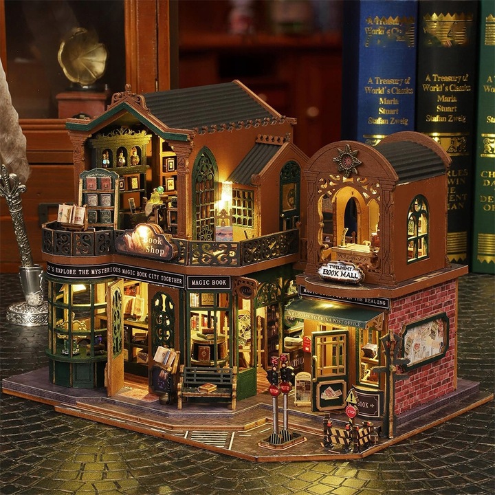 Set de constructie Retro cu iluminare LED, creativ, 30x20x15cm