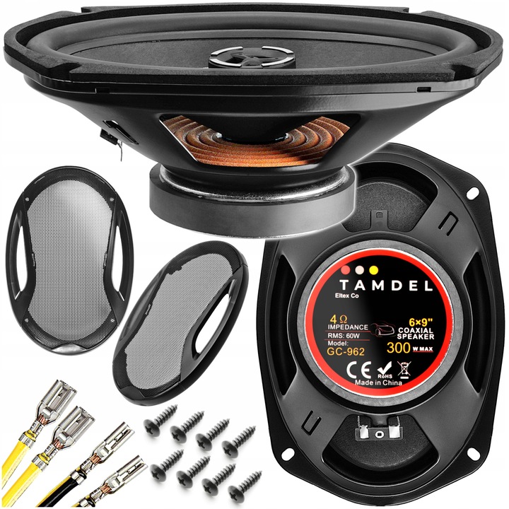 Boxe auto set TAMDEL GC-962 6x9", 2-drozne, 300W, 91 dB, eliptice