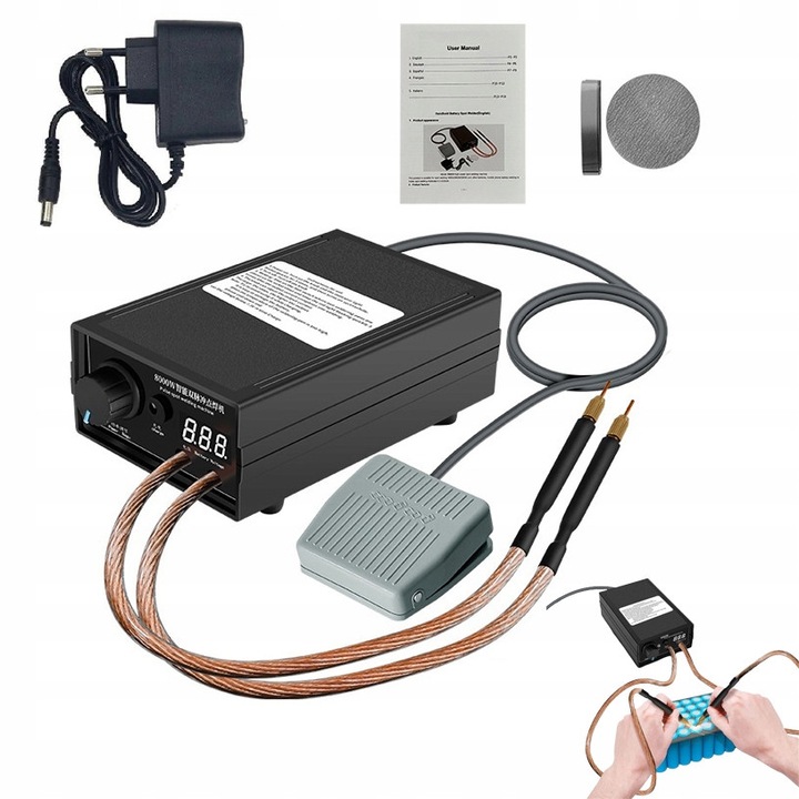 Hegesztőgép 8000W, 9600mAh, 8.4V, állítható