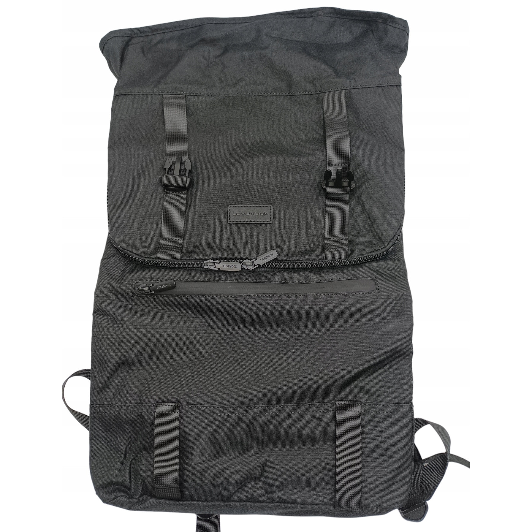Rucsac urban LOVEVOOK, pentru laptop 15,6", capacitate mare, negru, 33x10x45cm