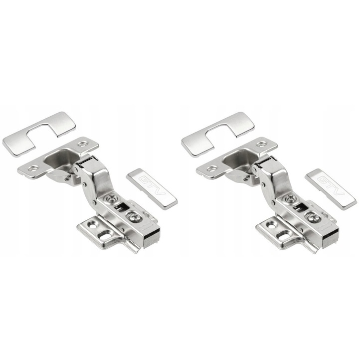 Zawias wpuszczat GTV, cichy domyk, 100 bucati, nichel, 35mm