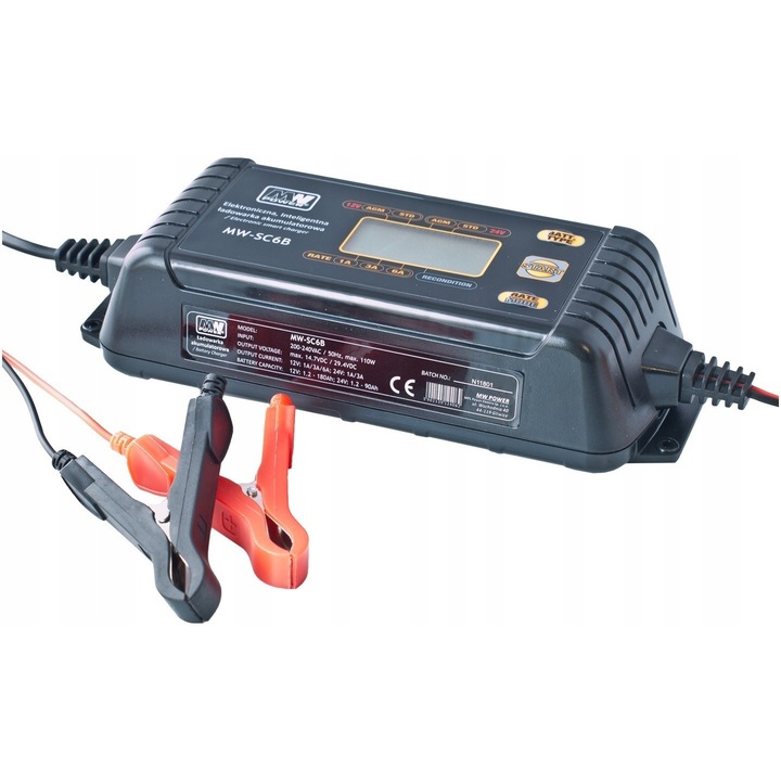 Зарядно за кола MW-SC6B 12V 24V, 6A, с режим на регенерация
