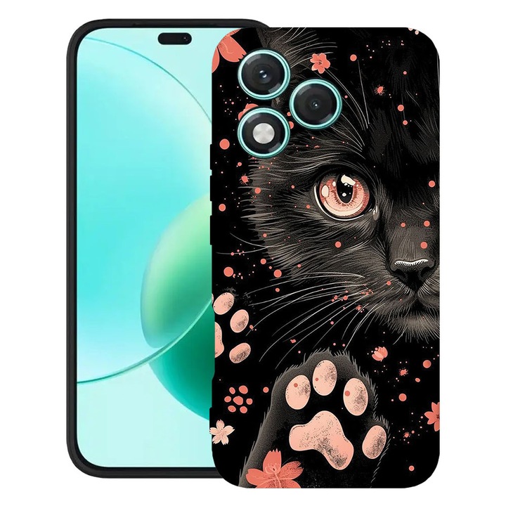 BestCase® Husa TPU Ultra Slim Compatibila cu Honor 400 Lite, Black Cat, 2022870 B 2014