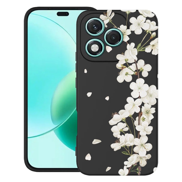 BestCase® Husa TPU Ultra Slim Compatibila cu Honor 400 Lite, Floral - Aesthetic White Cherry Blossom, 2022870 B 2041
