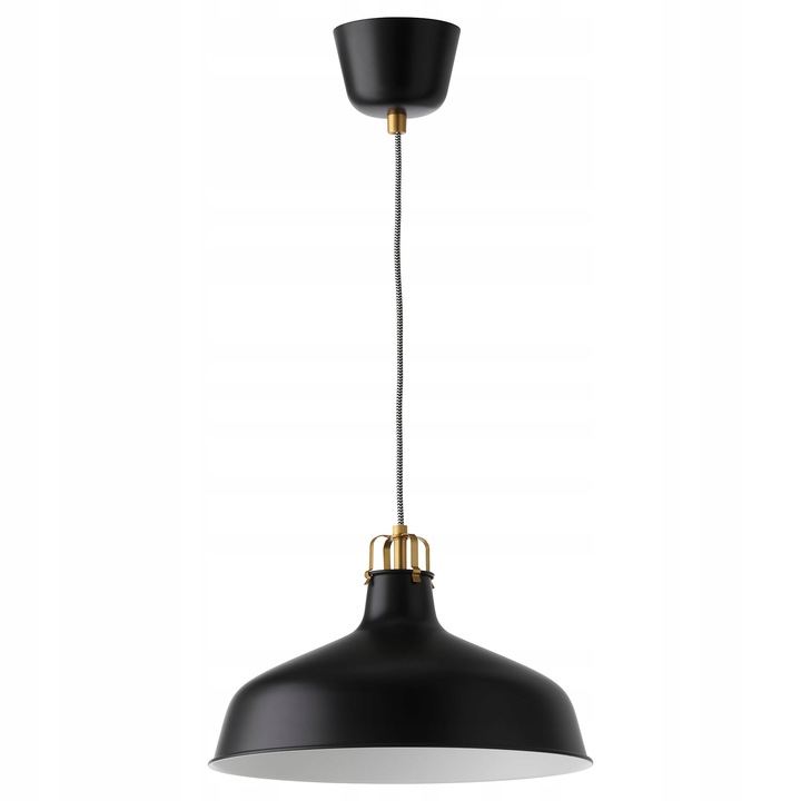 Lampa suspendata IKEA RANARP, neagra, 38cm, 22W, cablu 1.6m