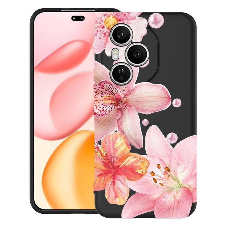 BestCase® Husa TPU Ultra Slim Compatibila cu OPPO Reno13, Floral - Aesthetic Elegant Orchid, 2052043 B 2062