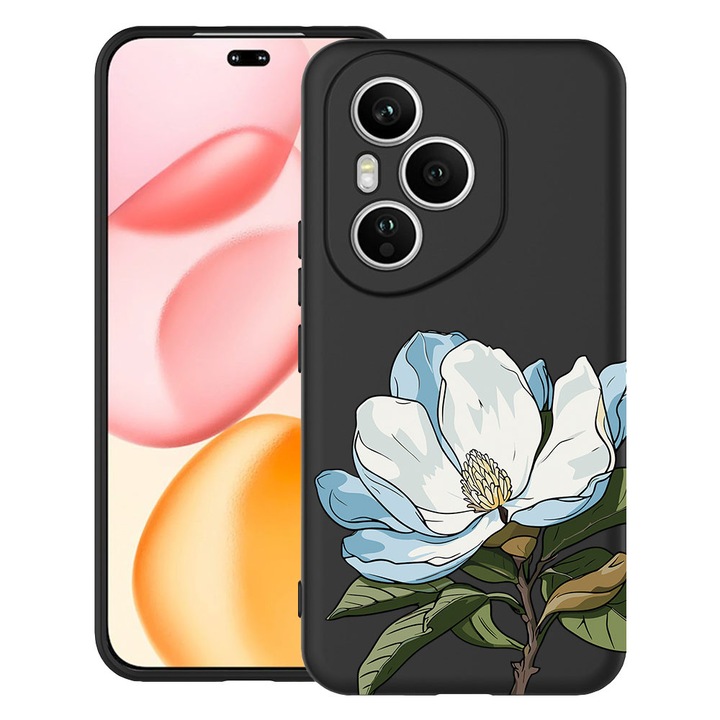 BestCase® Husa TPU Ultra Slim Compatibila cu OPPO Reno13, Floral - Blue Magnolia, 2052043 B 2050
