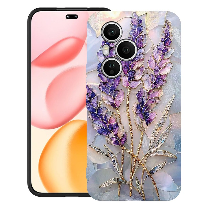 BestCase® Husa TPU Ultra Slim Compatibila cu Honor 400 Pro, Floral - Golden Hydrangea, 2043679 B 2080