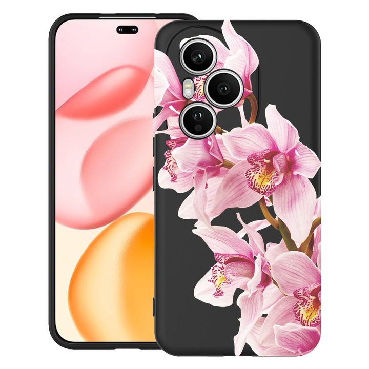 BestCase® Husa TPU Ultra Slim Compatibila cu OPPO Reno13, Floral - Elegant Pink Orchid, 2052043 B 2066