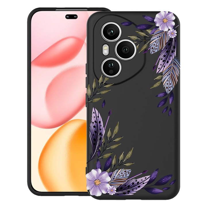 BestCase® Husa TPU Ultra Slim Compatibila cu OPPO Reno13, Floral - Levander, 2052043 B 2053