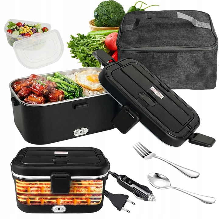 Cutie alimentara electrica 1.8L, 80W, cu recipient detasabil 0.4L