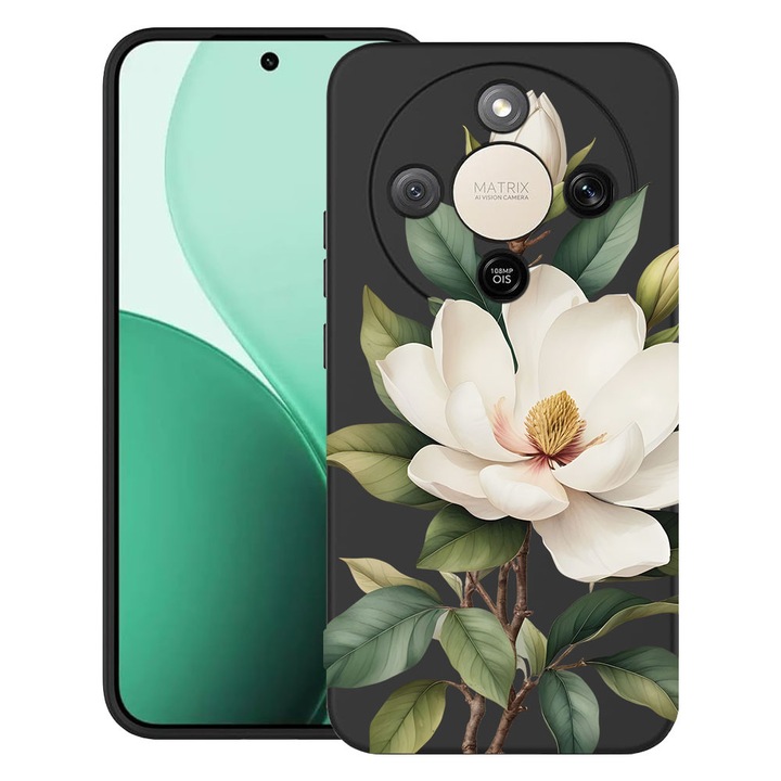 BestCase® Husa TPU Ultra Slim Compatibila cu Honor Magic 8 Lite / X9d / X70, Floral - White Magnolia, 3129184 B 2052