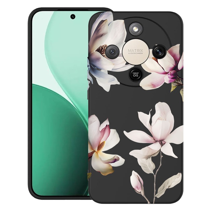 BestCase® Husa TPU Ultra Slim Compatibila cu Honor Magic 8 Lite / X9d / X70, Magnolia Floral Design, 3129184 B 2046