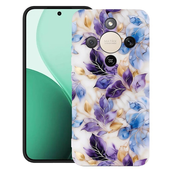 BestCase® Husa TPU Ultra Slim Compatibila cu Honor Magic 8 Lite / X9d / X70, Floral - Aesthetic Tulip, 3129184 B 2083