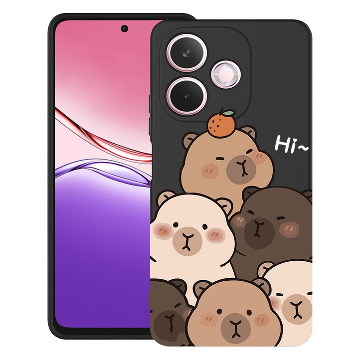 BestCase® Husa TPU Ultra Slim Compatibila cu OPPO A5 Pro, Cute Kawaii Capybara Cartoon, 2052045 B 2022