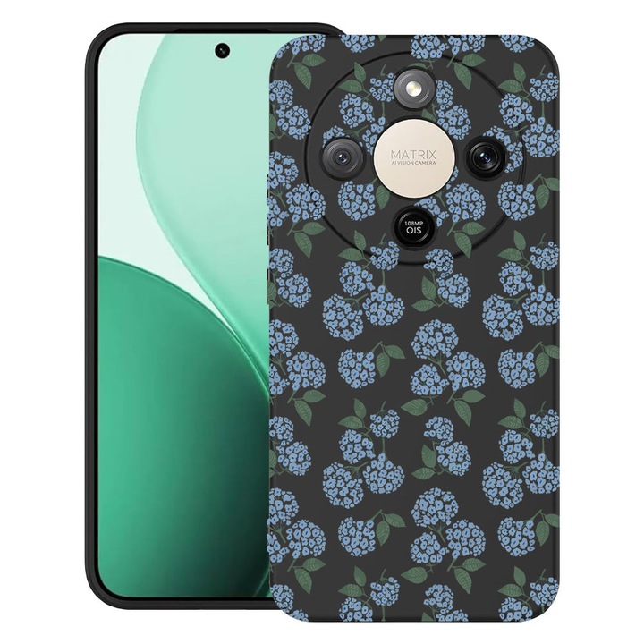 BestCase® Husa TPU Ultra Slim Compatibila cu Honor Magic 8 Lite / X9d / X70, Floral - Hydrangea Pattern, 3129184 B 2078