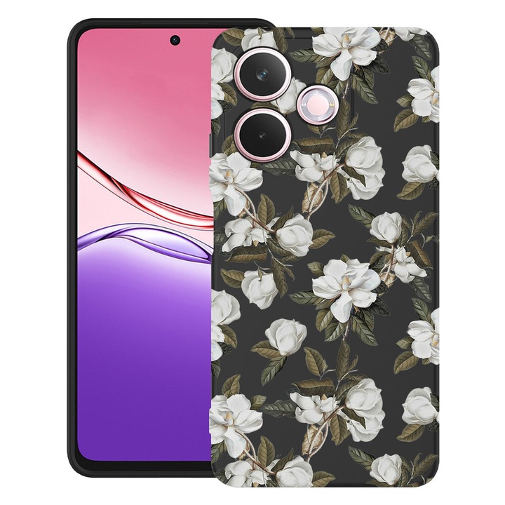 BestCase® Husa TPU Ultra Slim Compatibila cu Honor X5c Plus / X5c, Floral - Pastel Magnolia Flowers, 3119623 B 2048