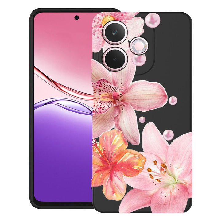 BestCase® Husa TPU Ultra Slim Compatibila cu Honor X5c Plus / X5c, Floral - Aesthetic Elegant Orchid, 3119623 B 2062
