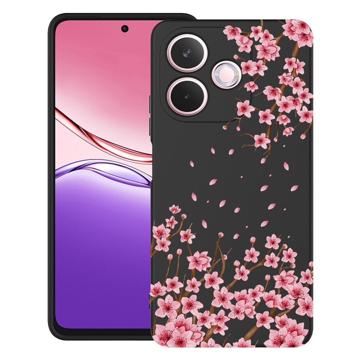 BestCase® Husa TPU Ultra Slim Compatibila cu Honor X5c Plus / X5c, Floral - Pink Cherry Blossom, 3119623 B 2044