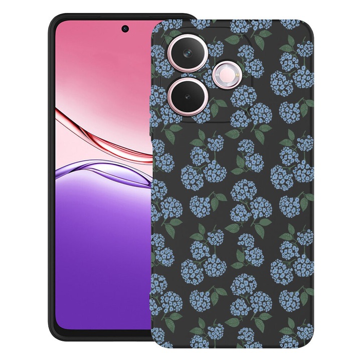 BestCase® Husa TPU Ultra Slim Compatibila cu OPPO A5 Pro, Floral - Hydrangea Pattern, 2052045 B 2078