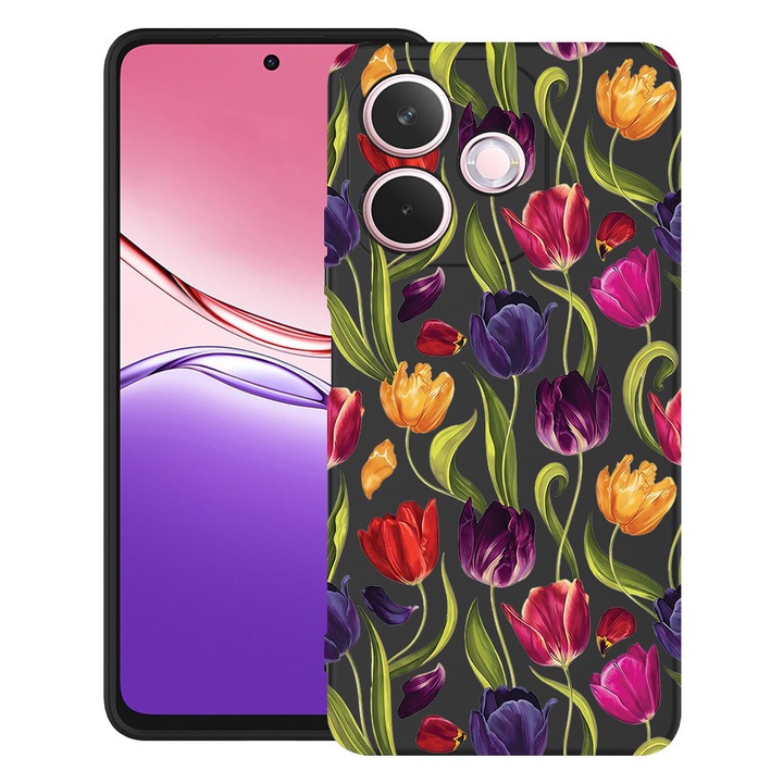BestCase® Husa TPU Ultra Slim Compatibila cu Honor X5c Plus / X5c, Floral - Tulip Pattern, 3119623 B 2084
