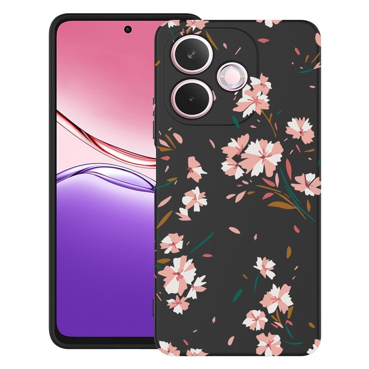 BestCase® Husa TPU Ultra Slim Compatibila cu Honor X5c Plus / X5c, Floral - Pastel Rose, 3119623 B 2034